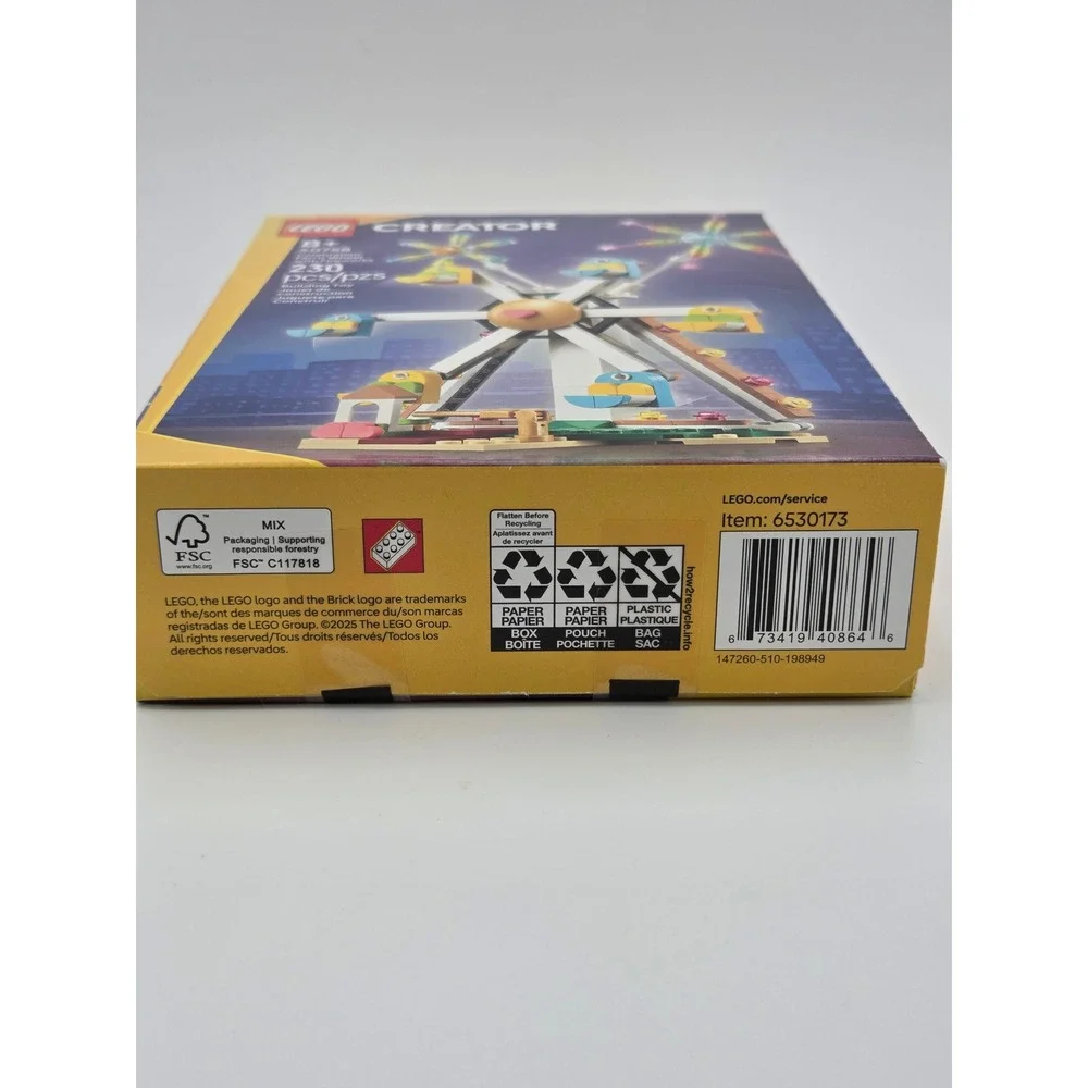 LEGO Creator Celebration Ferris Wheel with Fireworks 40758 Building Toy 230 Pcs